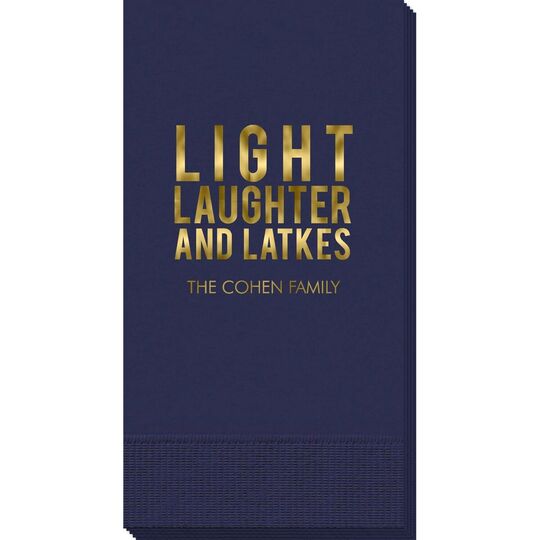 Light Laughter And Latkes Guest Towels